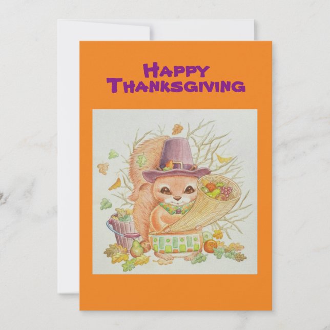 Little boys Thanksgiving card (Front)