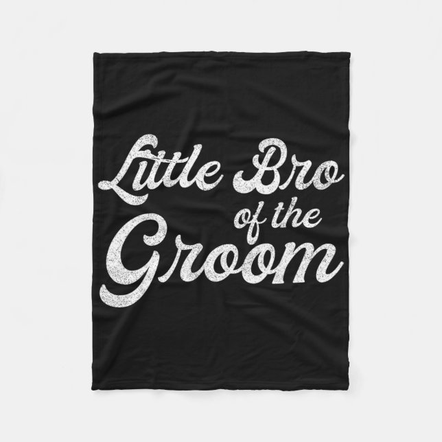 Little Bro Of The Groom Shirts For Boys Kids  Fleece Blanket (Front)