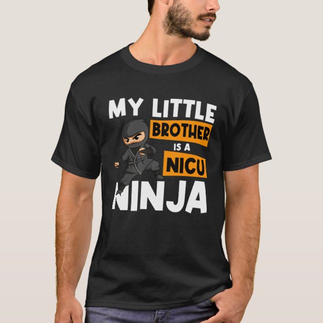 Little Brother Baby Bro Lil Kid Younger Sibling Ni T-Shirt (Front)