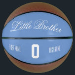 Little Brother Basketball<br><div class="desc">Little brother basketball is perfect for basketball brothers and sure to be a hit at baby showers and first birthdays.
Basketball designed for a little brother,  but the design is fully customisable.</div>