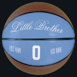Little Brother Basketball<br><div class="desc">Little brother basketball is perfect for basketball brothers and sure to be a hit at baby showers and first birthdays.
Basketball designed for a little brother, but the design is fully customisable.</div>