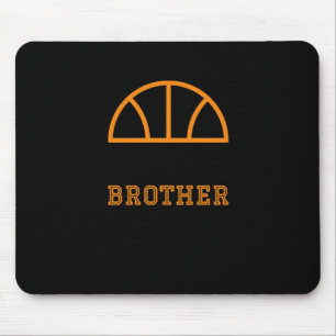 Little Brother Biggest Fan Basketball  Mouse Mat
