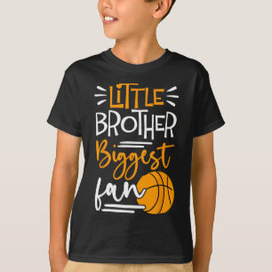 Little Brother Biggest Fan Bysketbyll  T-Shirt