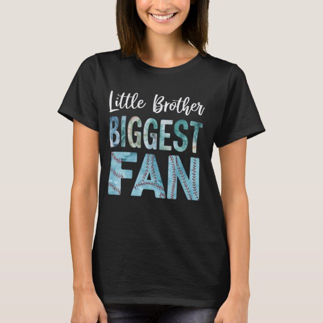 Little Brother Biggest Fan Softball, Baseball Boys T-Shirt (Front)