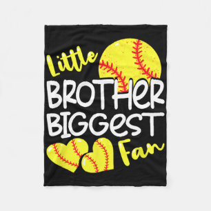 Little Brother Biggest Fan Softll, Softll Boys Fleece Blanket