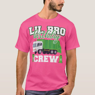 Little Brother Birthday Crew Garbage Truck Family T-Shirt