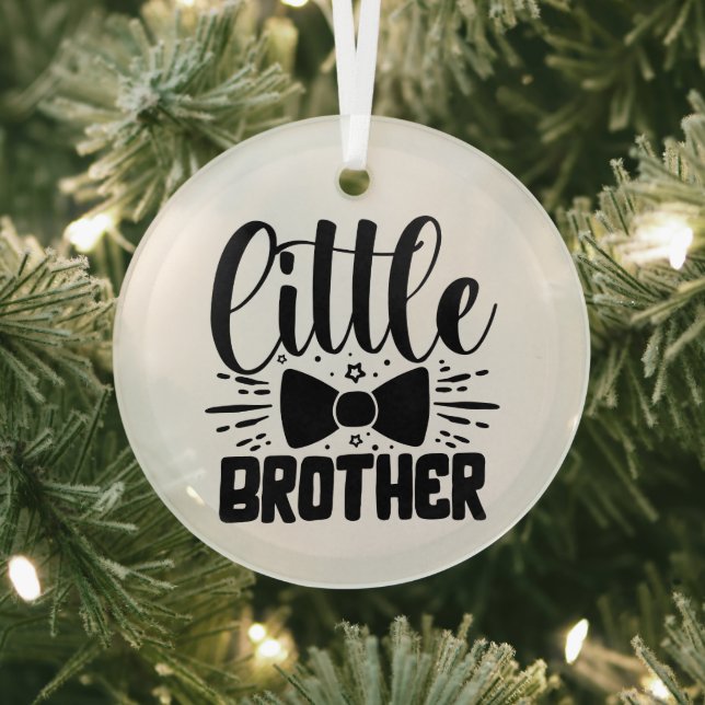 Little Brother, Bowtie Baby Glass Tree Decoration (Insitu)