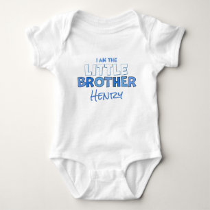 Little Brother Boy Cute Personalised Newborn Baby Bodysuit