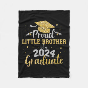 Little Brother Cl 2024 Graduate Senior Graduation Fleece Blanket