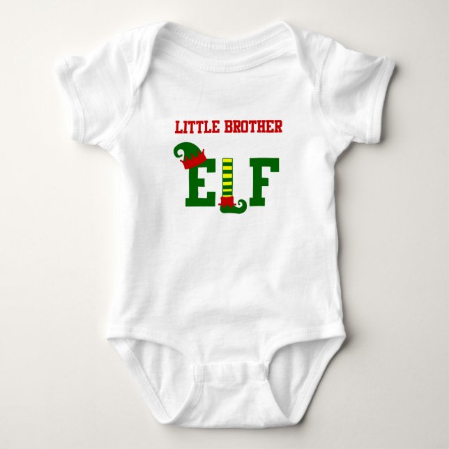 LITTLE BROTHER ELF BABY BODYSUIT (Front)