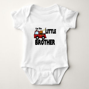 Little Brother Fire Truck Baby Bodysuit
