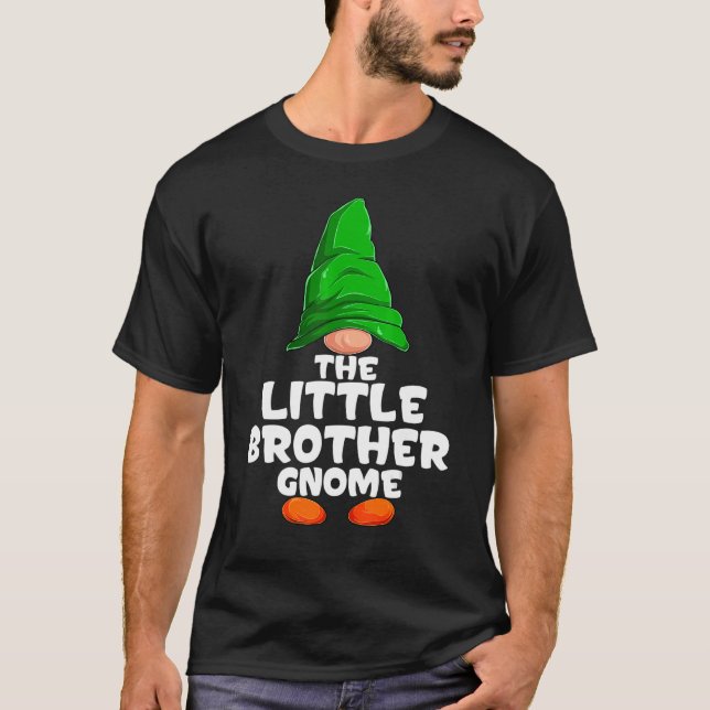Little Brother Gnome Matching Family Group Christm T-Shirt (Front)