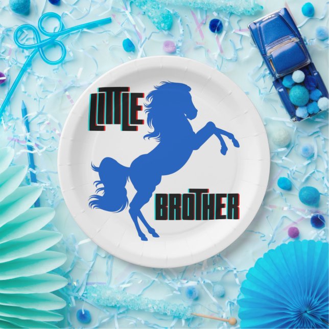 Little Brother Horse Rearing Paper Plate (Party)