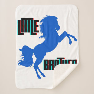 Little Brother Horse Rearing Sherpa Blanket