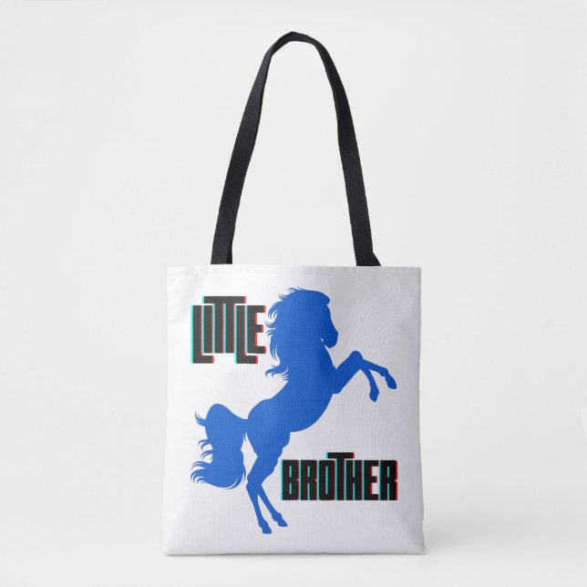 Little Brother Horse Rearing Tote Bag (Front)