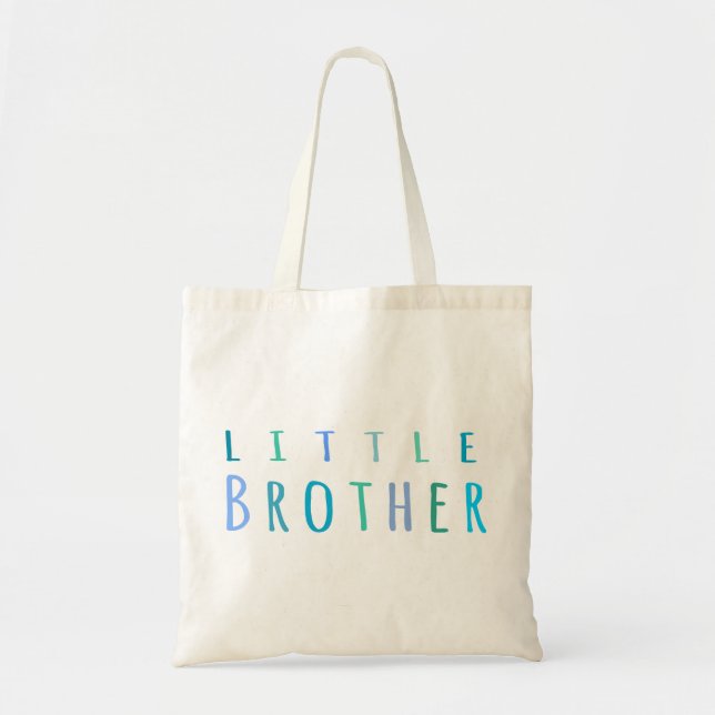 Little Brother in blue Tote Bag (Front)