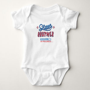 Little brother in progress baby bodysuit