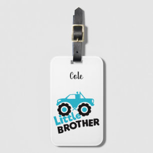 Little Brother Monster Truck Luggage Tag