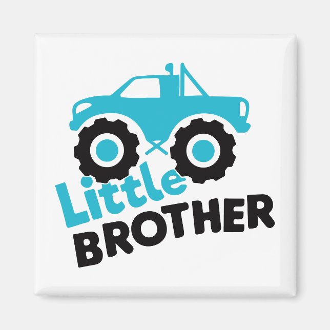 Little Brother Monster Truck Magnet (Front)