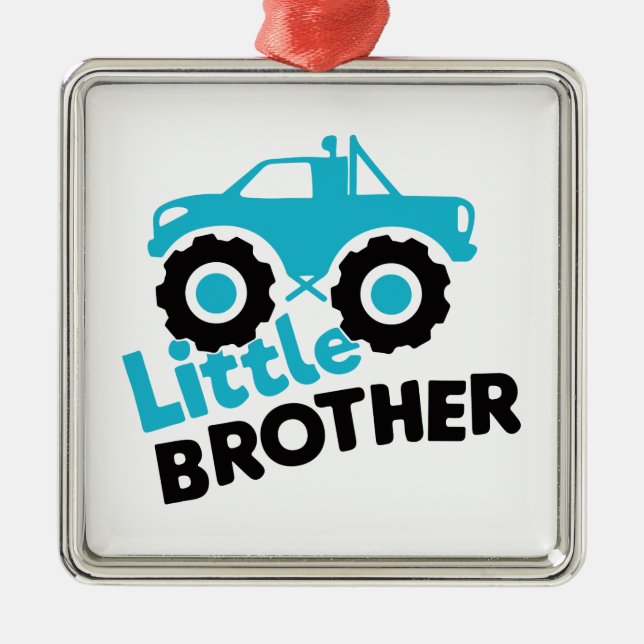 Little Brother Monster Truck Metal Tree Decoration (Front)