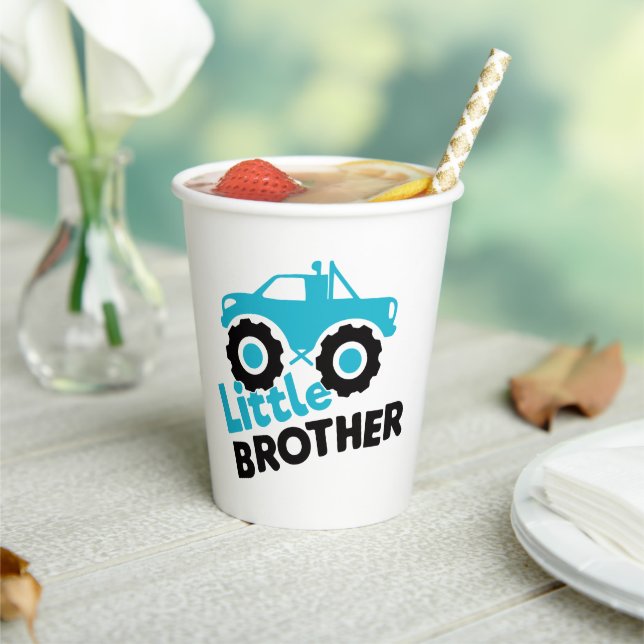 Little Brother Monster Truck Paper Cups (Insitu)