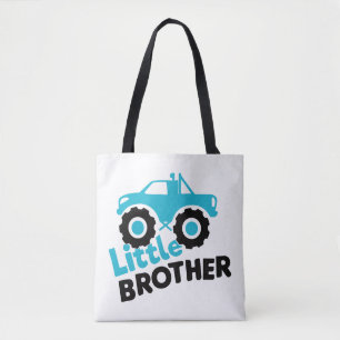 Little Brother Monster Truck Tote Bag