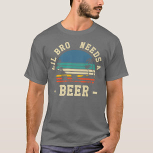 Little Brother Needs A Beer Vintage Drinking Beers T-Shirt