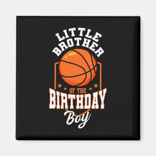 Little Brother Of The Birthday Boy Sketll Theme Bd Magnet