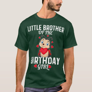 little Brother of the Birthday Girl Ladybug Theme T-Shirt