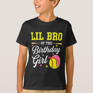 Little Brother Of The Birthday Girl Softll Player T-Shirt