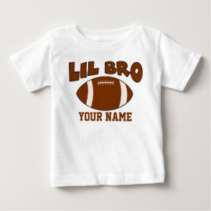 Little Brother Personalised Football Baby T-Shirt