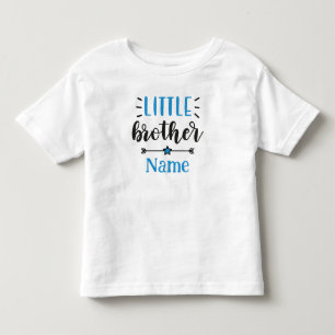 Little Brother Personalised Name Cute Toddler T-Shirt