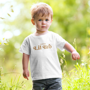 Little Brother Personalised Pregnancy Reveal Boy Toddler T-Shirt