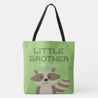 Little Brother Racoon Animal Boys Sibling Green