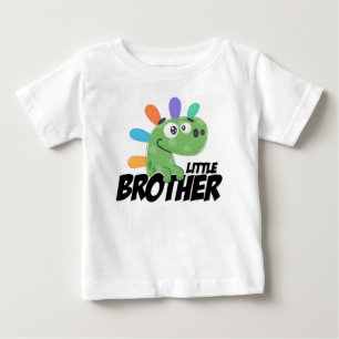 Little Brother Rainbow Dinosaur Baby T-Shirt