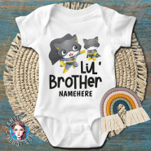 Little Brother Superhero Cat Custom Name