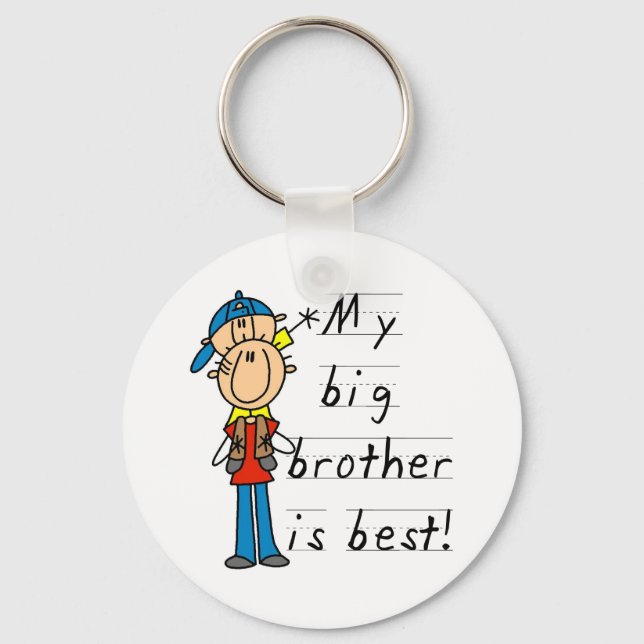 Little Brother T-shirts and Gifts Key Ring (Front)