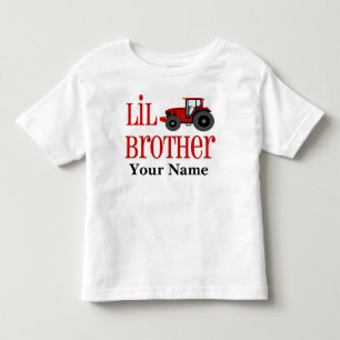 Little Brother Tractor Personalised T-shirt