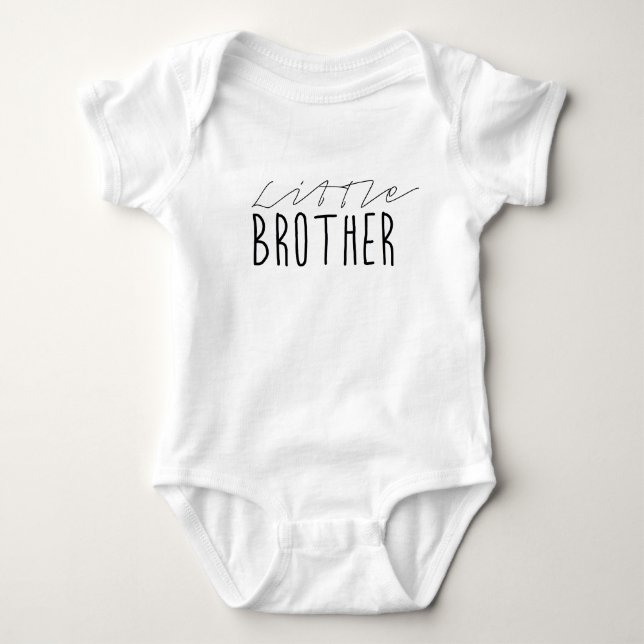 Little Brother Typography Baby Bodysuit (Front)