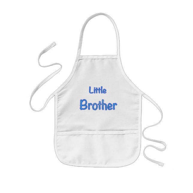 Little Brother Typography Kids Apron (Front)