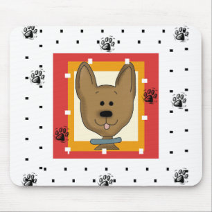 Little Brown Doggie Mouse Mat