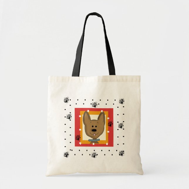 Little Brown Doggie Tshirts and Gifts Tote Bag (Front)