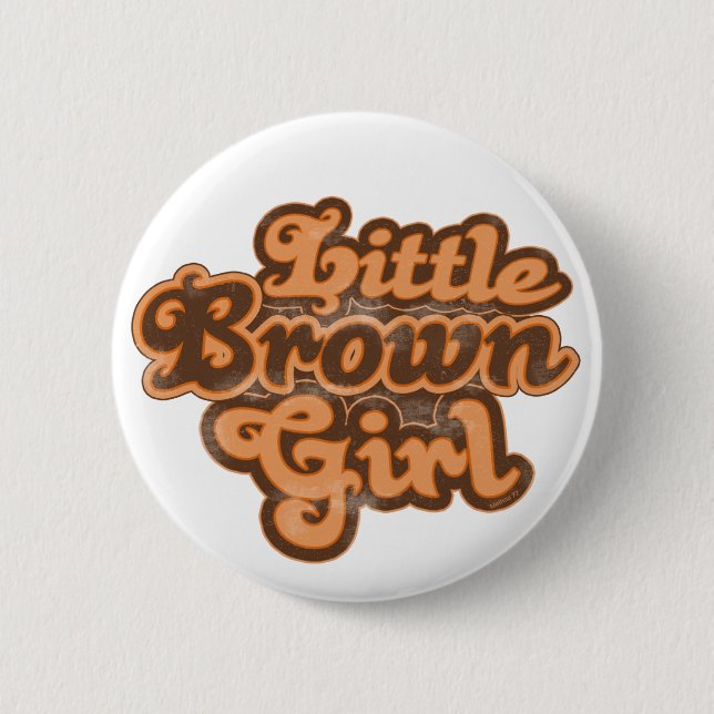 Little Brown Girl 08 Button (Front)