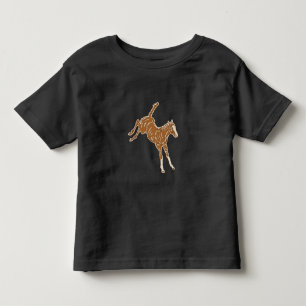 Little Brown Horse - on salmon pink.    Toddler T-Shirt