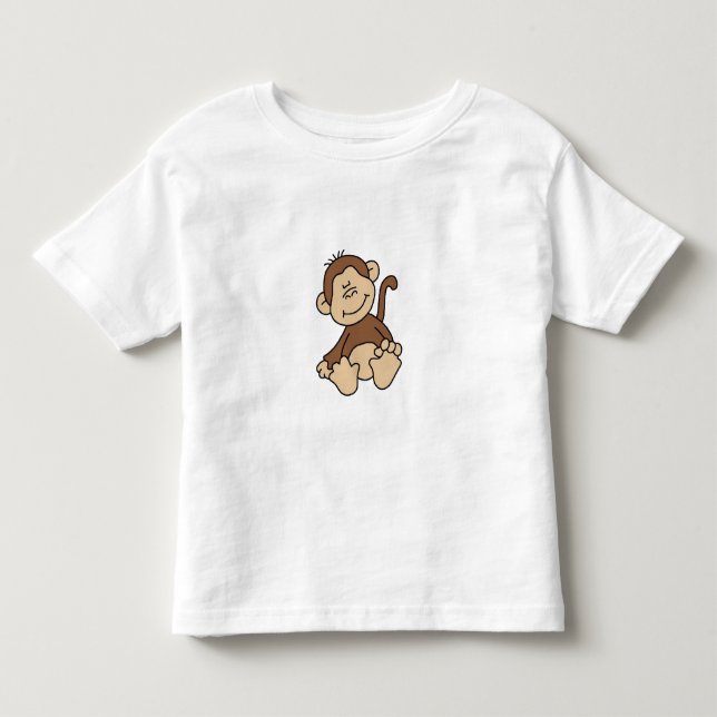 Little Brown Monkey Toddler T-Shirt (Front)