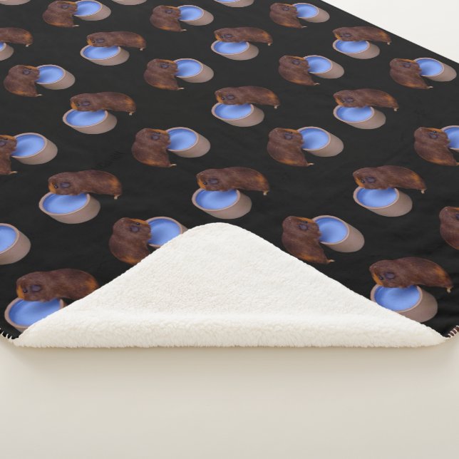 Little Brown Smooth Haired Guinea Pig, Sherpa Blanket (3/4)