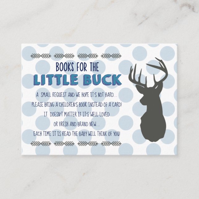 Little Buck Baby Shower | Invitation Insert Card (Front)