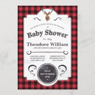 Little Buck – Woodland Baby Shower Invitation