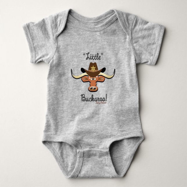 Little Buckaroo, Longhorn Steer Baby Bodysuit (Front)