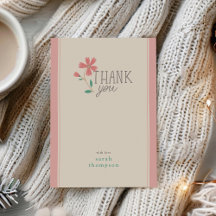 Little Bud Floral Hand Lettering Thank You